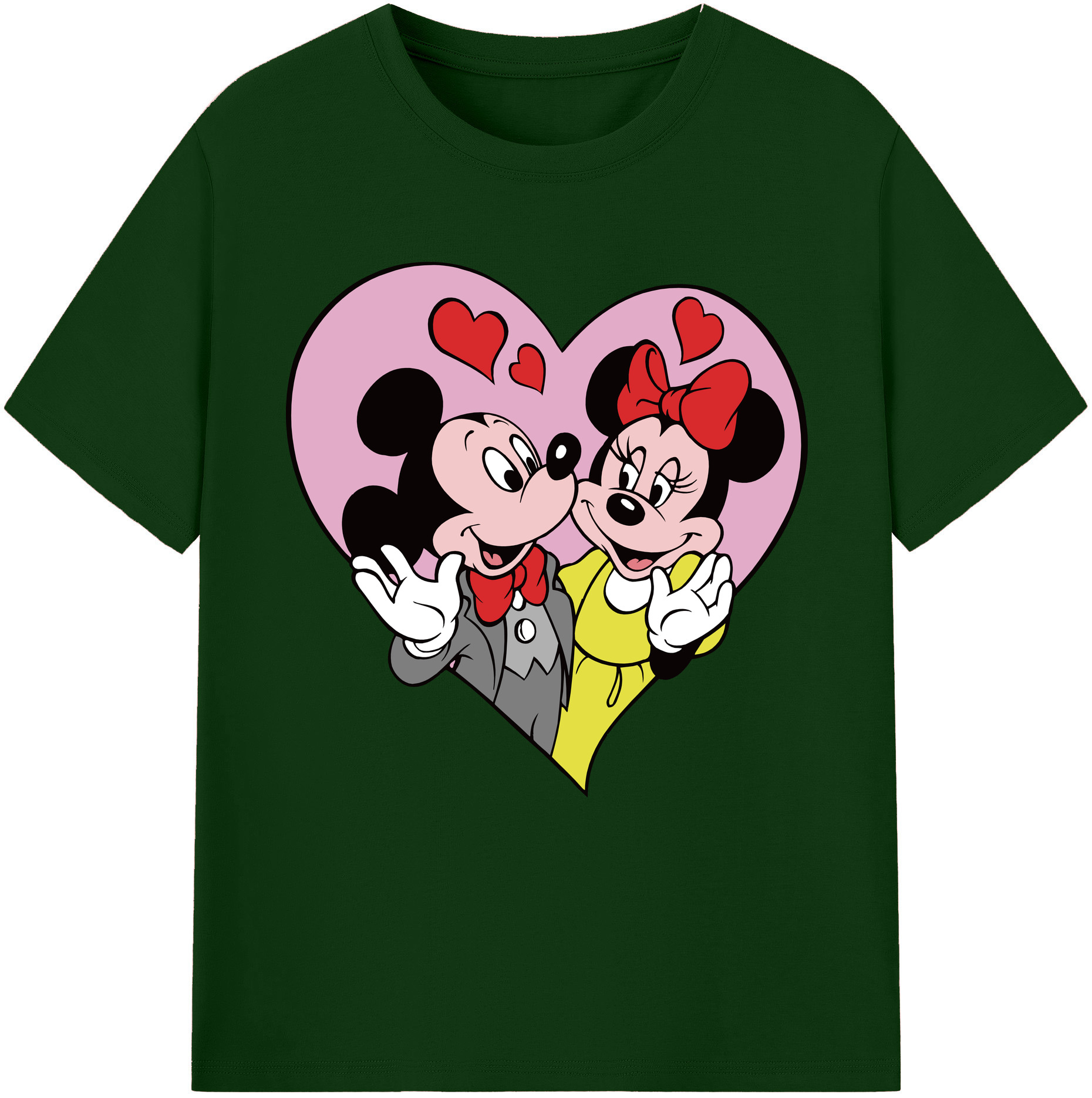 （画像用） ミッキーマウス Mickey Mouse 綿100％半袖Tシャツ（フロントプリント）